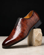 Ashgrove Men's Croc Embossed Dress Shoes