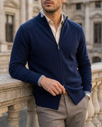 Kingswell Men's Cashmere Zip Cardigan