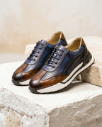 Whitmore Men's Croc Embossed Leather Sneakers