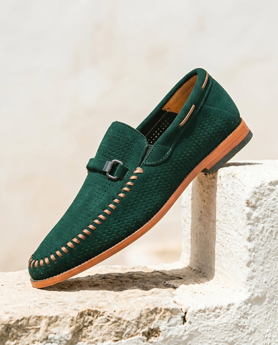Emery Men's Perforated Suede Loafers