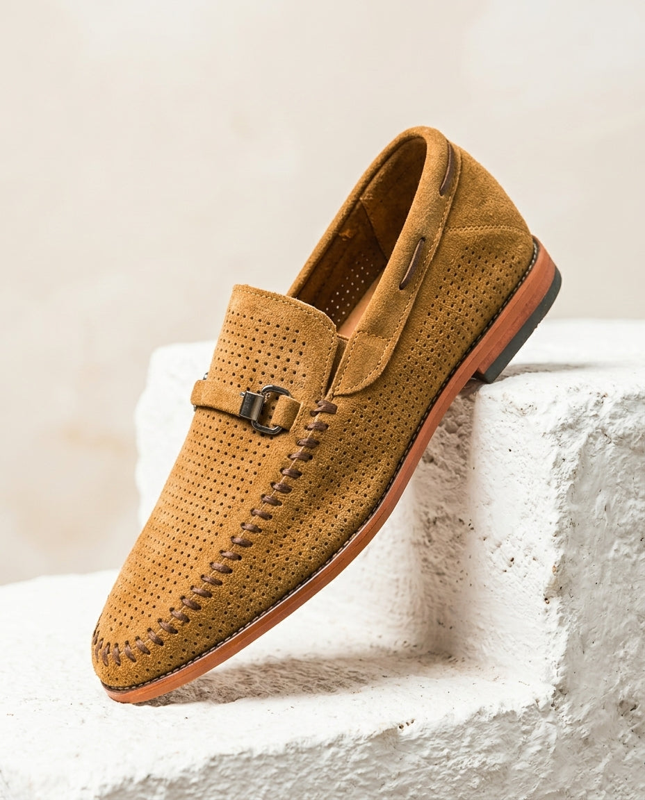 Emery Men's Perforated Suede Loafers