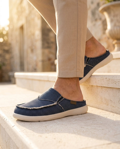 Aldermere Men's Canvas Mule Loafers