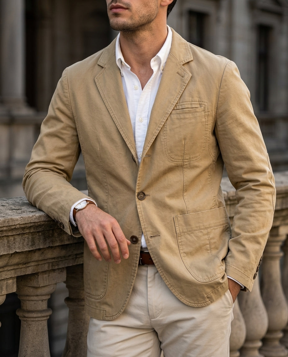 Whitcombe Men's Cotton Field Blazer