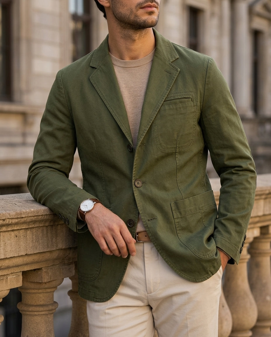 Whitcombe Men's Cotton Field Blazer