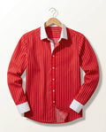 Vantree Men's Club Collar Striped Shirt