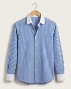 Vantree Men's Club Collar Striped Shirt