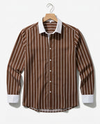 Vantree Men's Club Collar Striped Shirt