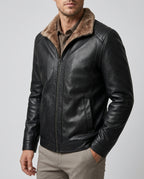 Blackwell Men's Sherpa Lined Leather Jacket