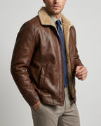 Blackwell Men's Sherpa Lined Leather Jacket