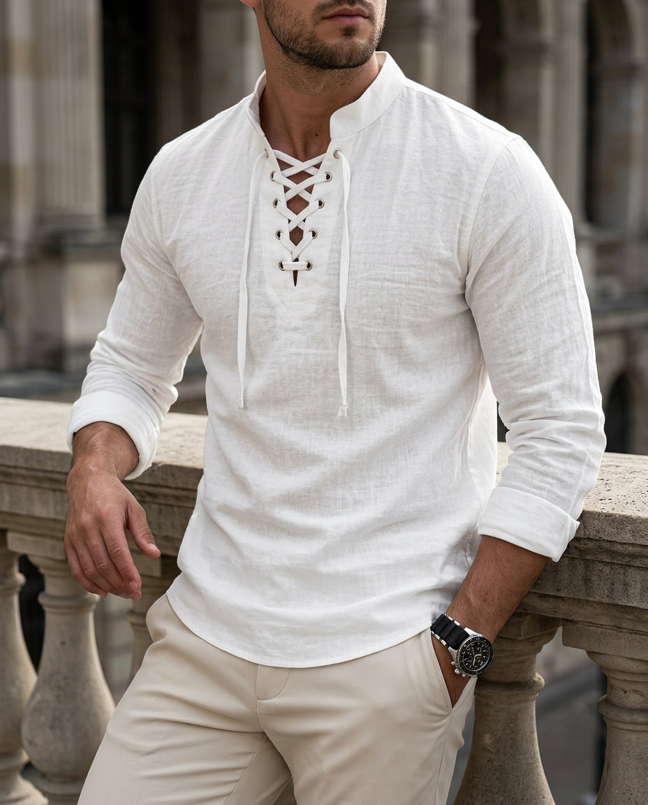 Castellan Men's Renaissance Linen Shirt