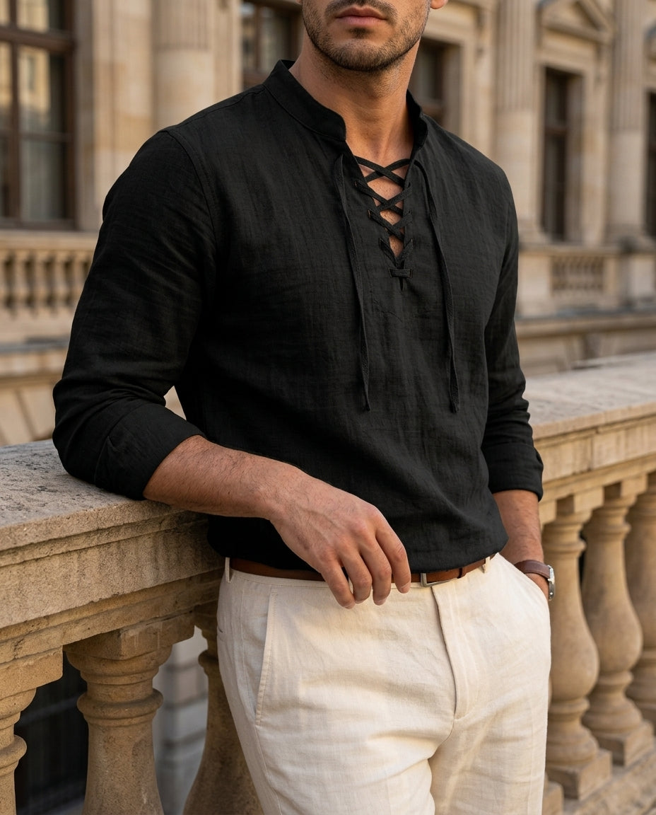 Castellan Men's Renaissance Linen Shirt
