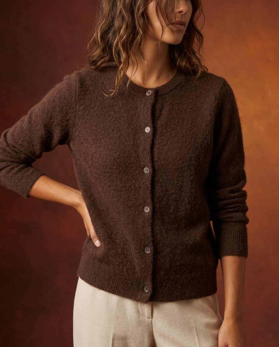 Kensington Women's Cashmere O-Neck Cardigan