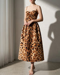 Whitmore Women's Leopard Print Bustier Midi Dress