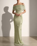 Adeline Women's Floral Jacquard Maxi Dress