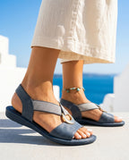 Everly Women's Leather Wedge Sandals
