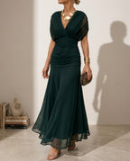 Isadora Women's Chiffon Ruched Maxi Dress