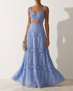 Ophelia Women's Crochet Cutout Maxi Dress