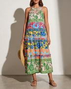 Marlowe Women's Tiered Halter Maxi Dress