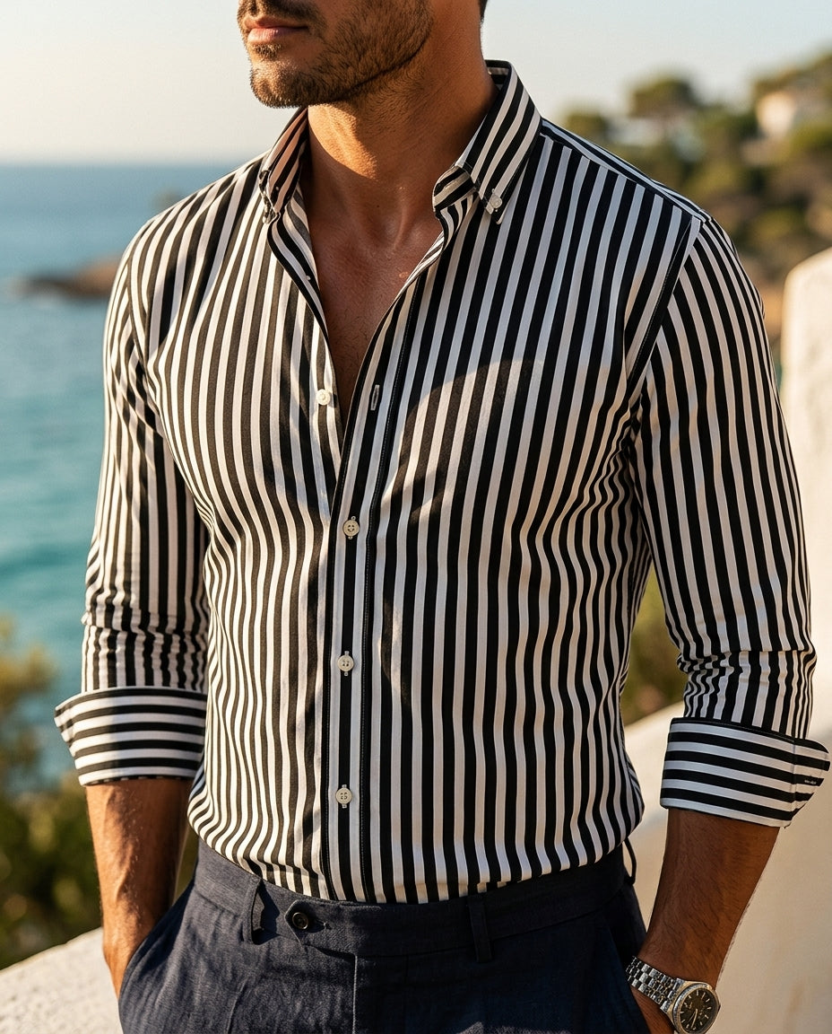 Sterling Men's Striped Button Down Shirt