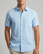 Weston Men's Linen Blend Short Sleeve Shirt