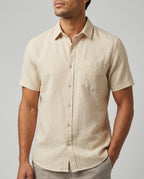 Weston Men's Linen Blend Short Sleeve Shirt