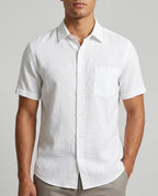 Weston Men's Linen Blend Short Sleeve Shirt