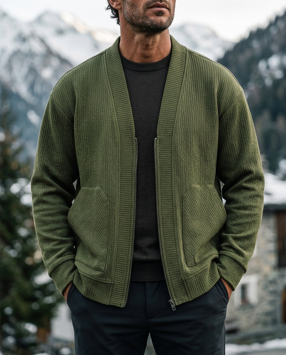Prescott Men's Oversized Zip Cardigan Jacket