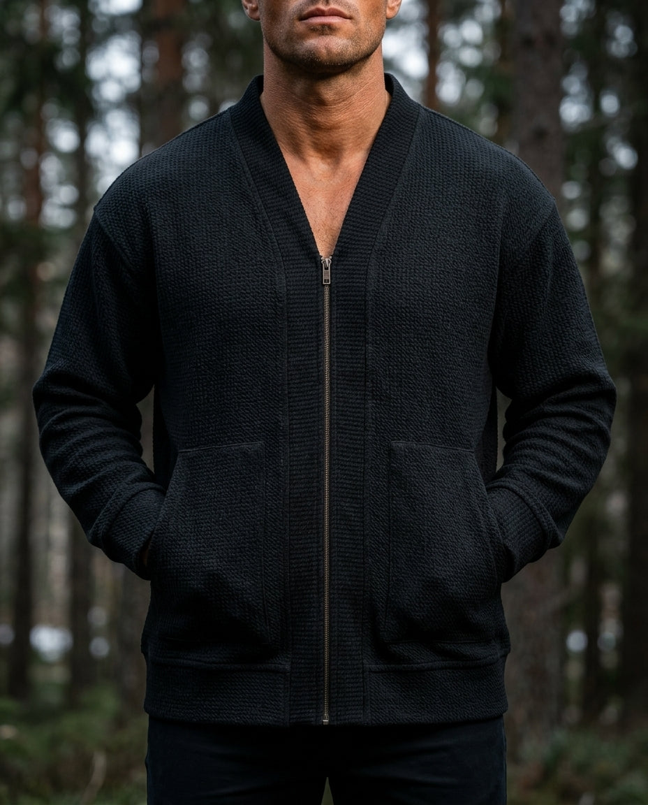 Prescott Men's Oversized Zip Cardigan Jacket