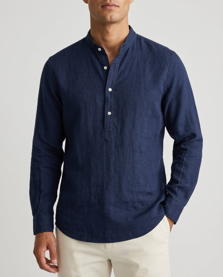 Grayson Men's Linen Blend Popover Shirt
