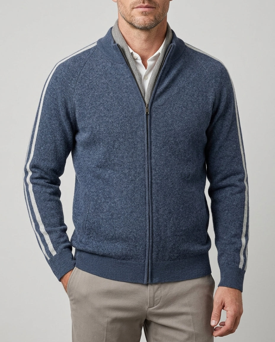 Sutton Men's Merino Wool Zip Cardigan