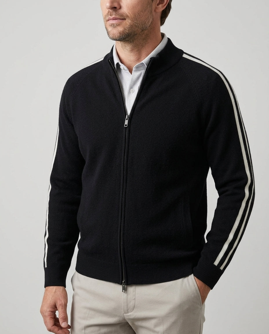 Sutton Men's Merino Wool Zip Cardigan