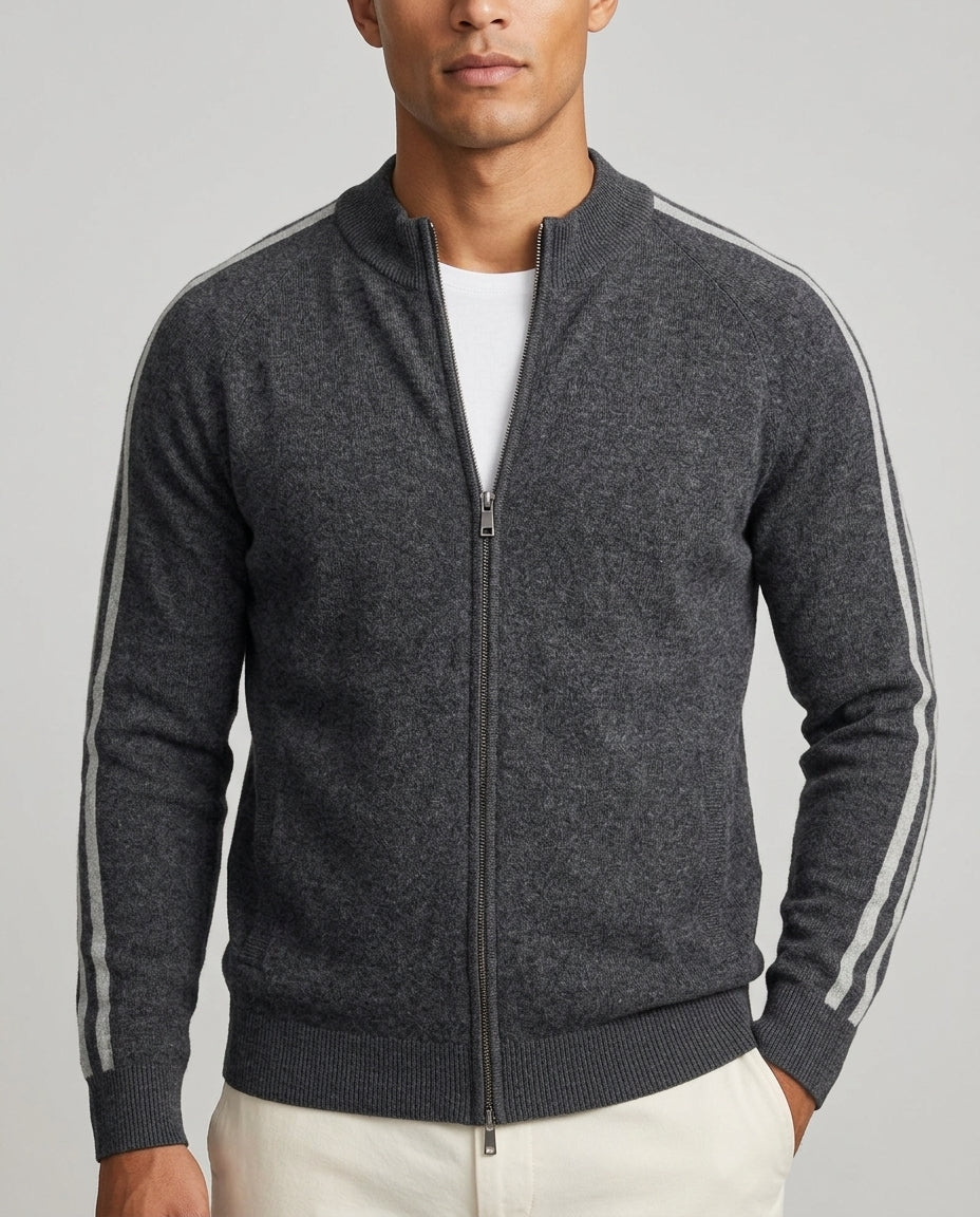 Sutton Men's Merino Wool Zip Cardigan