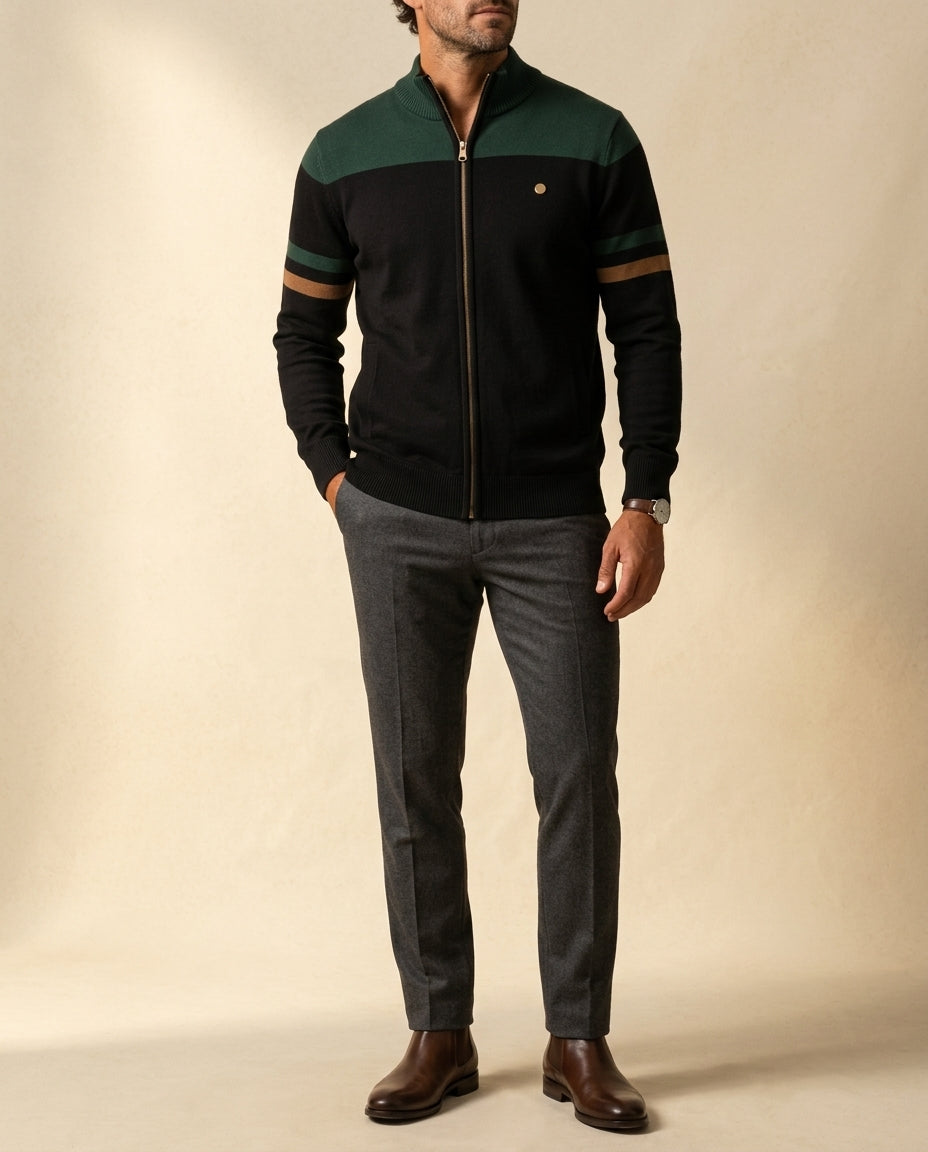 Sutton Men's Zip Up Fleece Jacket