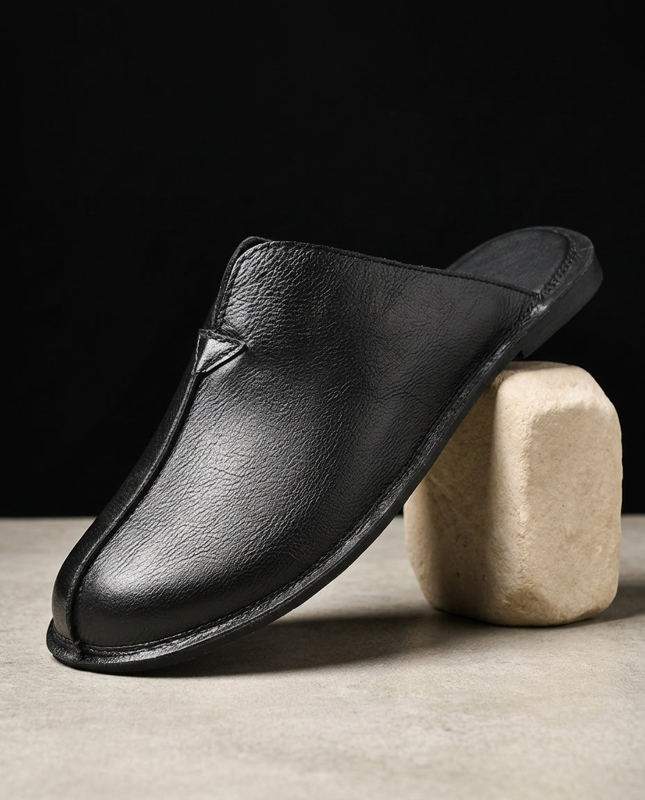Prescott Men's Leather Backless Mules