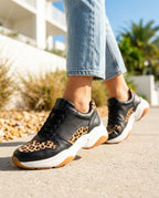 Delaney Women's Leopard Print Sneakers