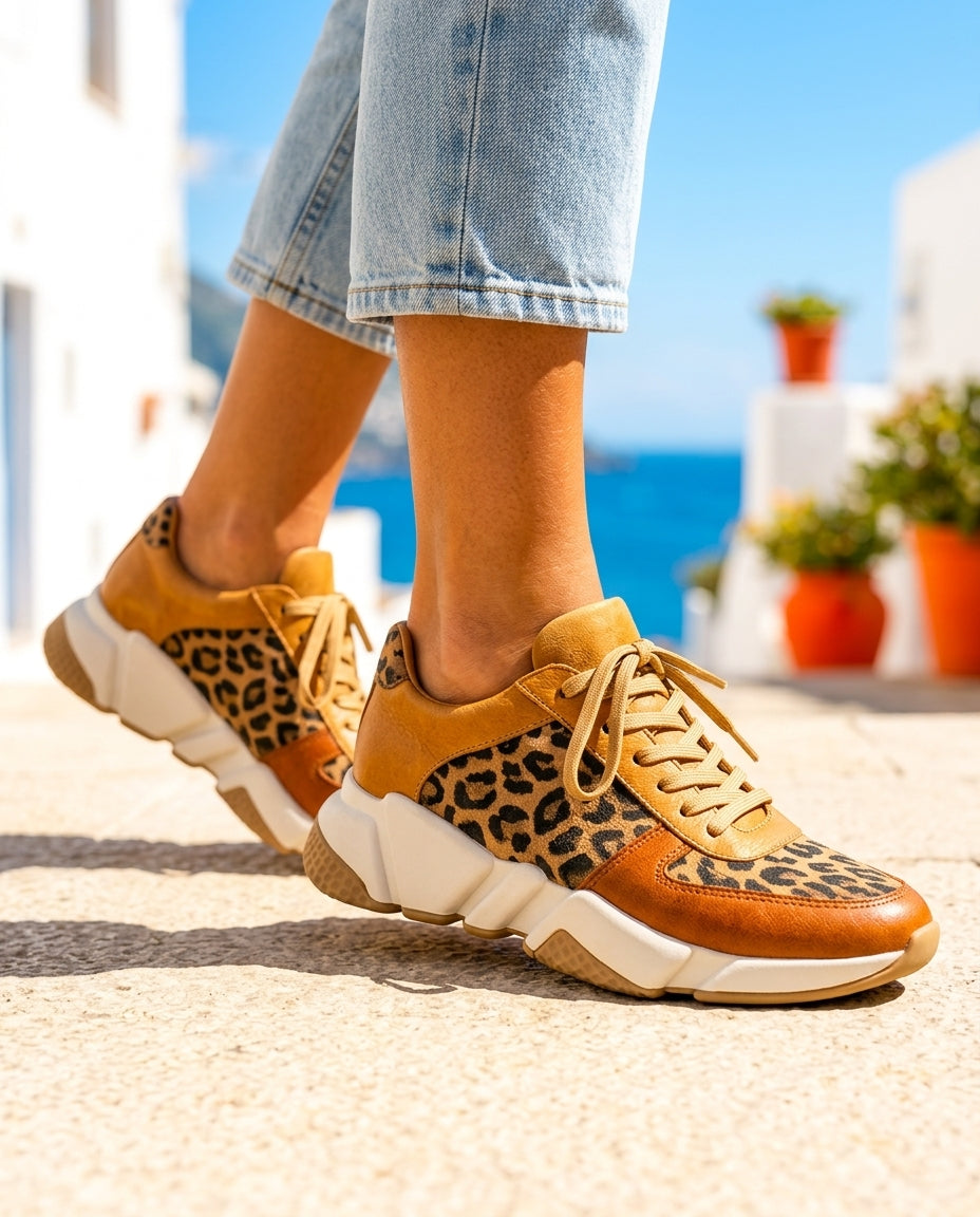 Delaney Women's Leopard Print Sneakers