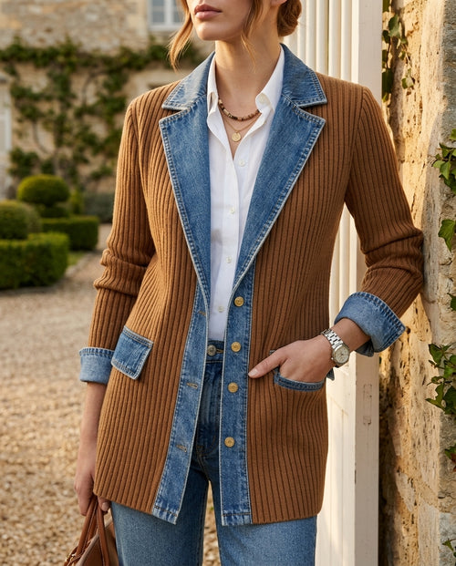 Adeline Women's Knit Denim Jacket