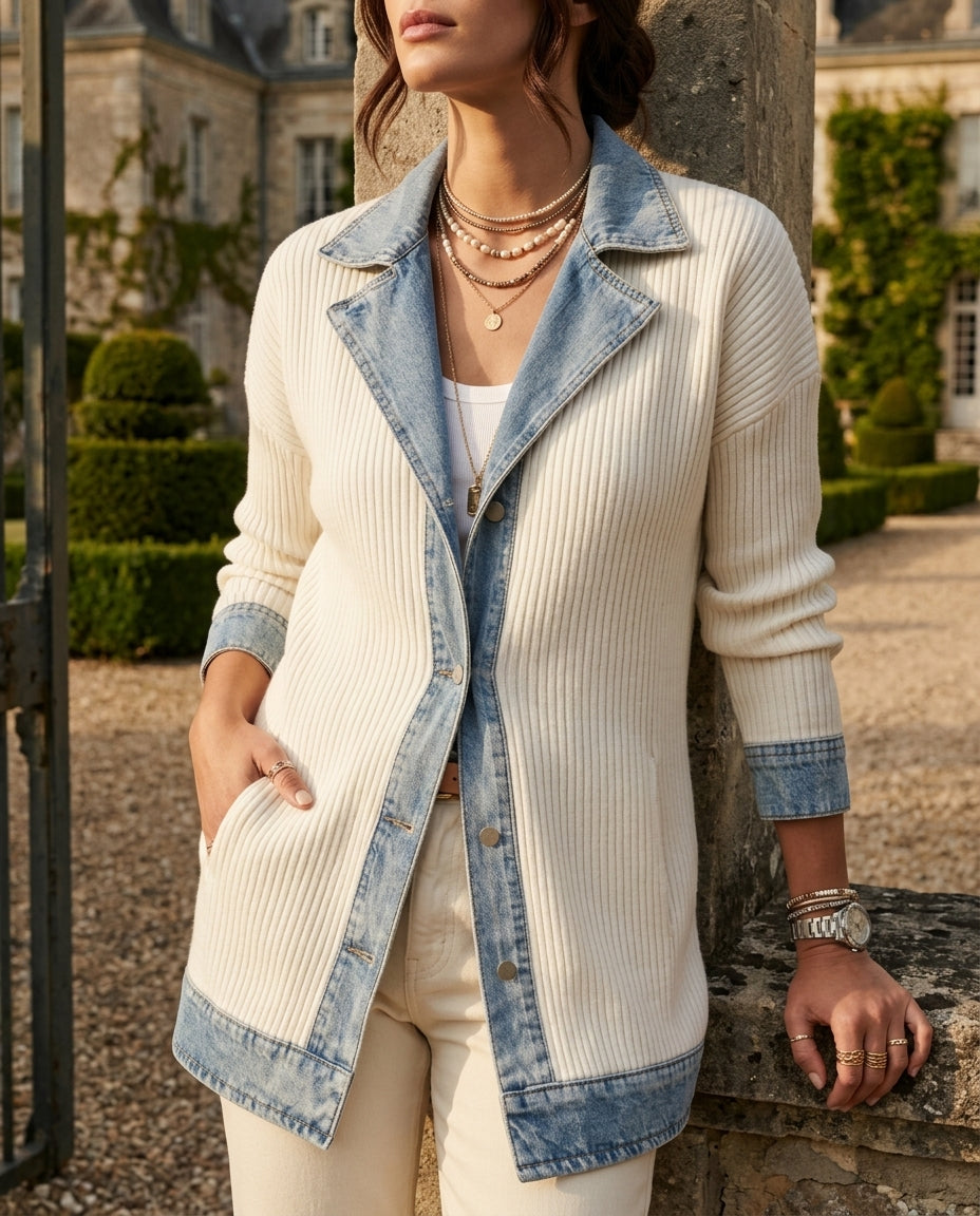 Adeline Women's Knit Denim Jacket