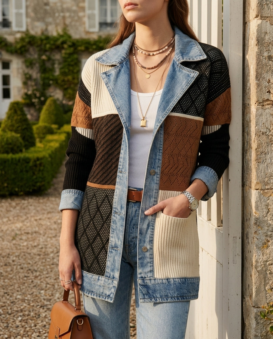 Adeline Women's Knit Denim Jacket