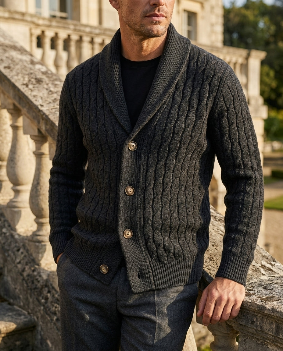 Winslow Men's Wool Blend Knit Cardigan