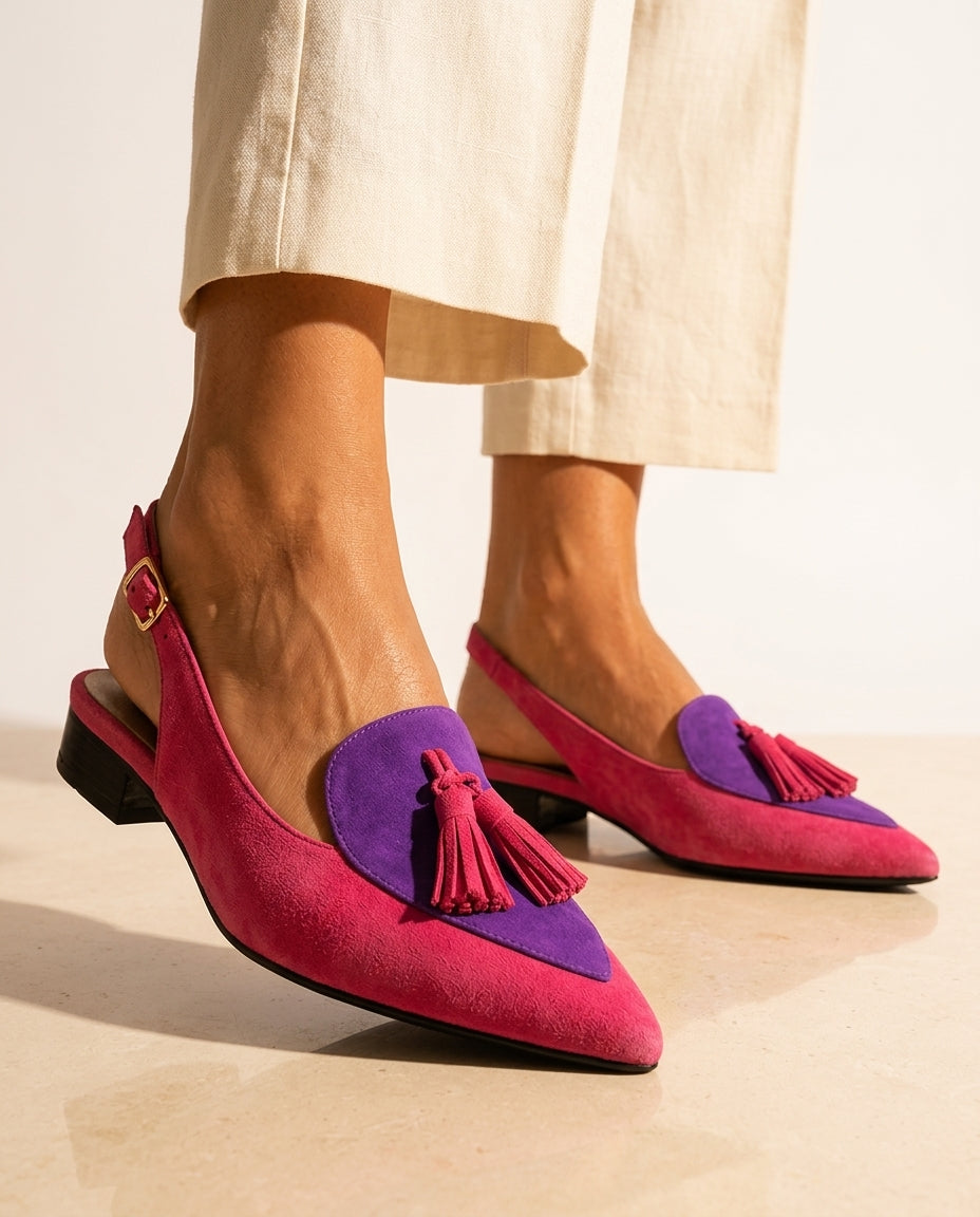 Delaney Women's Tassel Slingback Flats