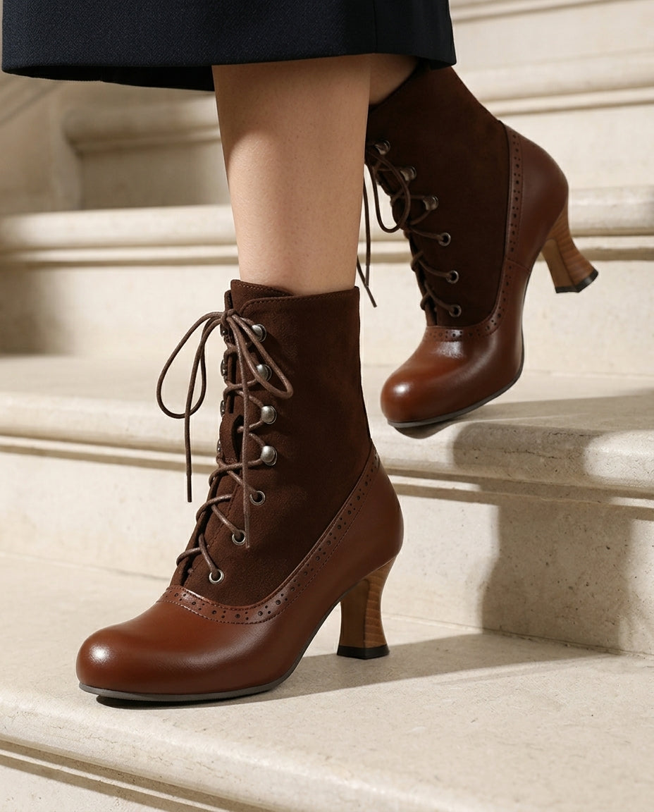 Hadley Women's Lace Up Heeled Boots