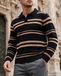 Hollis Men's Striped Knit Polo