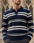 Hollis Men's Striped Knit Polo