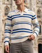 Hollis Men's Striped Knit Polo