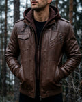 Remington Men's Hooded Moto Jacket