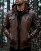 Remington Men's Hooded Moto Jacket