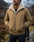 Sinclair Men's Faux Fur Bomber Jacket