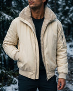 Sinclair Men's Faux Fur Bomber Jacket