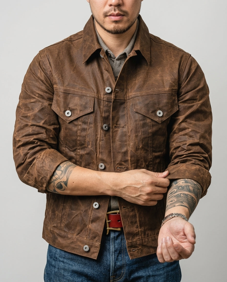 Sterling Men's Waxed Cotton Cruiser Jacket